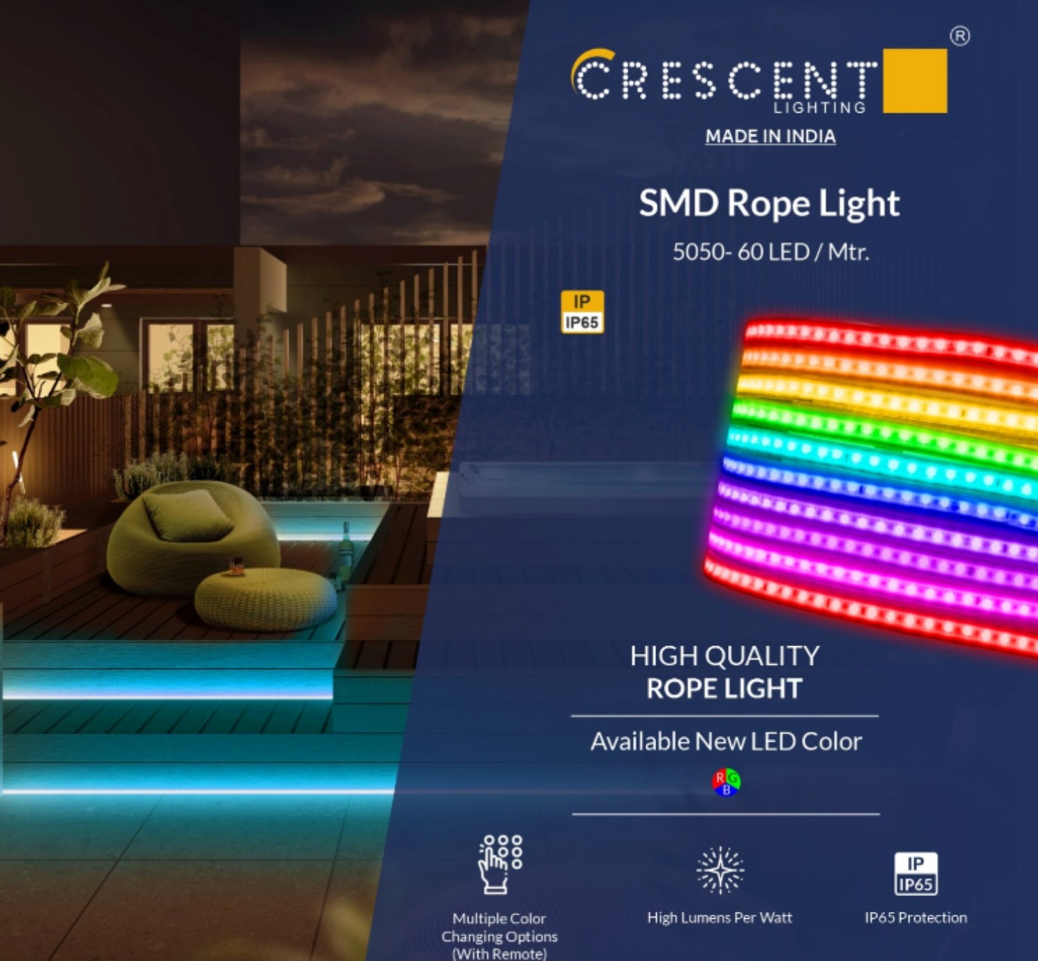 CRESCENT RGB 50 m IP65 LED Rope Light_3