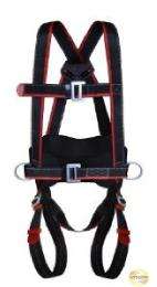 Polyester Full Body Harness Double Rope Scaffold Hook Safety Harness XL_0