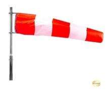 SAFENESS Wind Sock Polyester and Mild Steel 3 x 6 ft Red and White_0