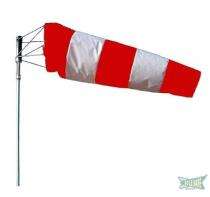 SOLESAFE Wind Sock Polyester 2 x 8 ft Red and White_0