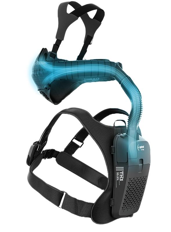 Optrel Respirator Half Face IP55 POM, Ripstop Textile Black_1