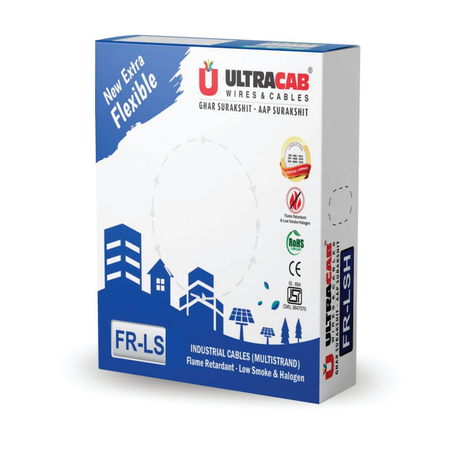 Ultracab 2.5 sqmm FRLS Electric Wire Yellow 90 m_1