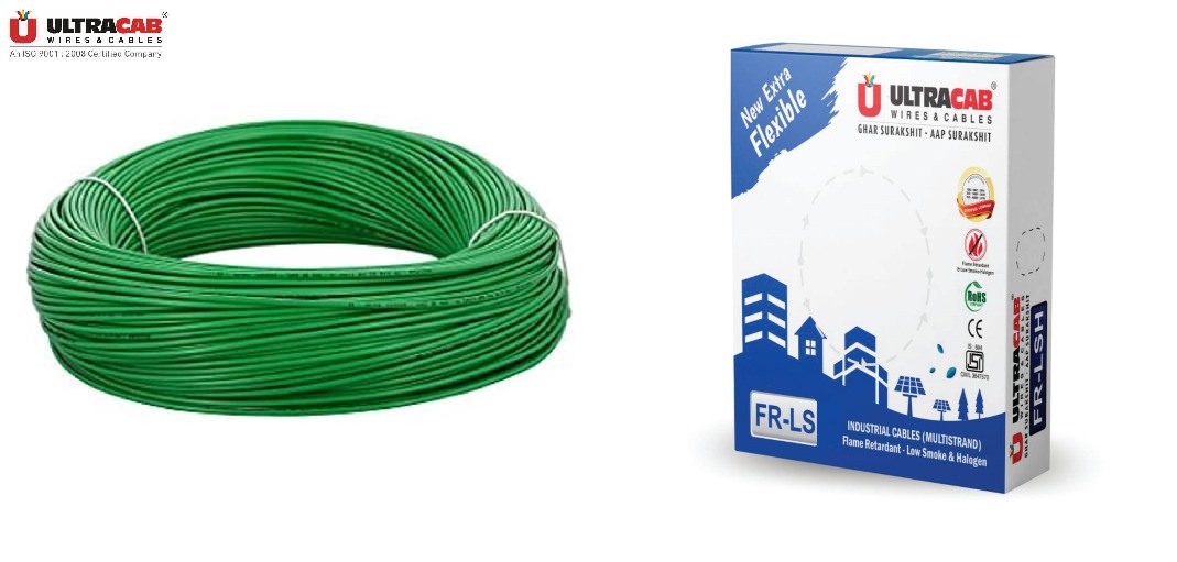 Ultracab 6 sqmm FRLS Electric Wire Green 90 m_2