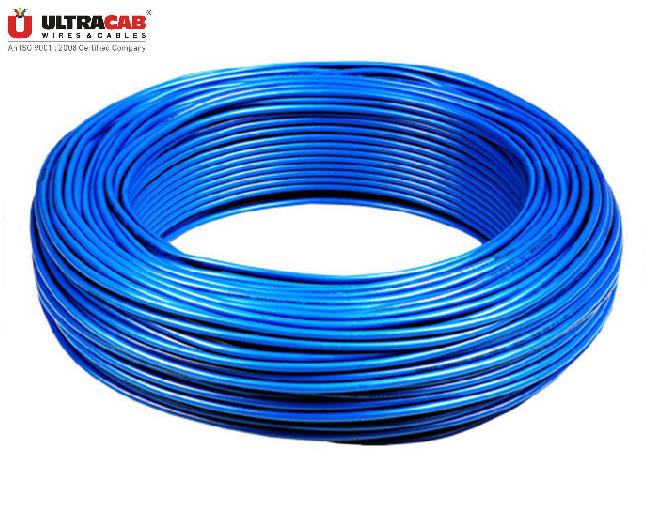 Ultracab 4 sqmm FRLS Electric Wire Blue 90 m_2