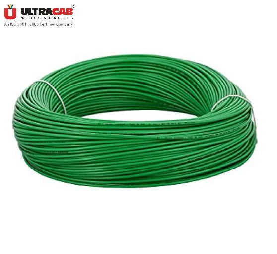 Ultracab 4 sqmm ZHFR Electric Wire Green 90 m_2