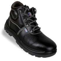 Allen Cooper AC 1008 Real Leather Steel Toe Safety Shoes Black_0