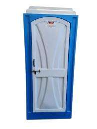 Snehal FRP 7.5 ft Portable Toilet Cabin White and Blue_0
