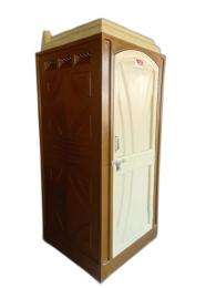 Snehal FRP 7 ft Portable Toilet Cabin Brown and Cream_0