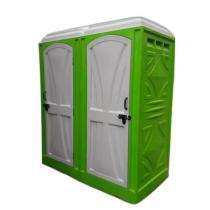 Snehal FRP 7.5 ft Portable Toilet Cabin Green and White_0