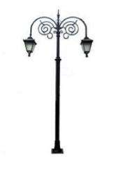 Mild Steel 5 m Black Decorative Light Poles_0