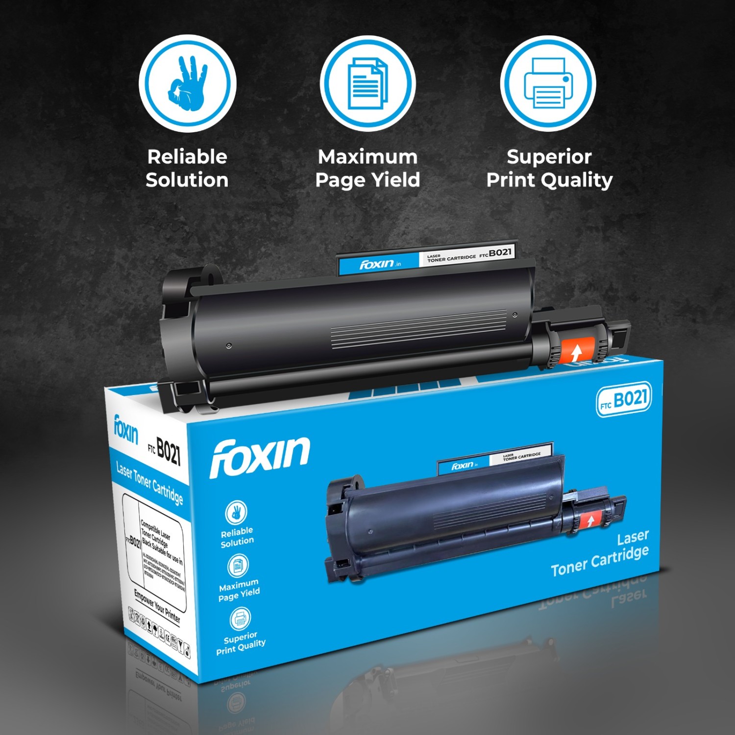 Foxin Black Toner Foxin TN- B021 Compatible Ink Cartridge_1