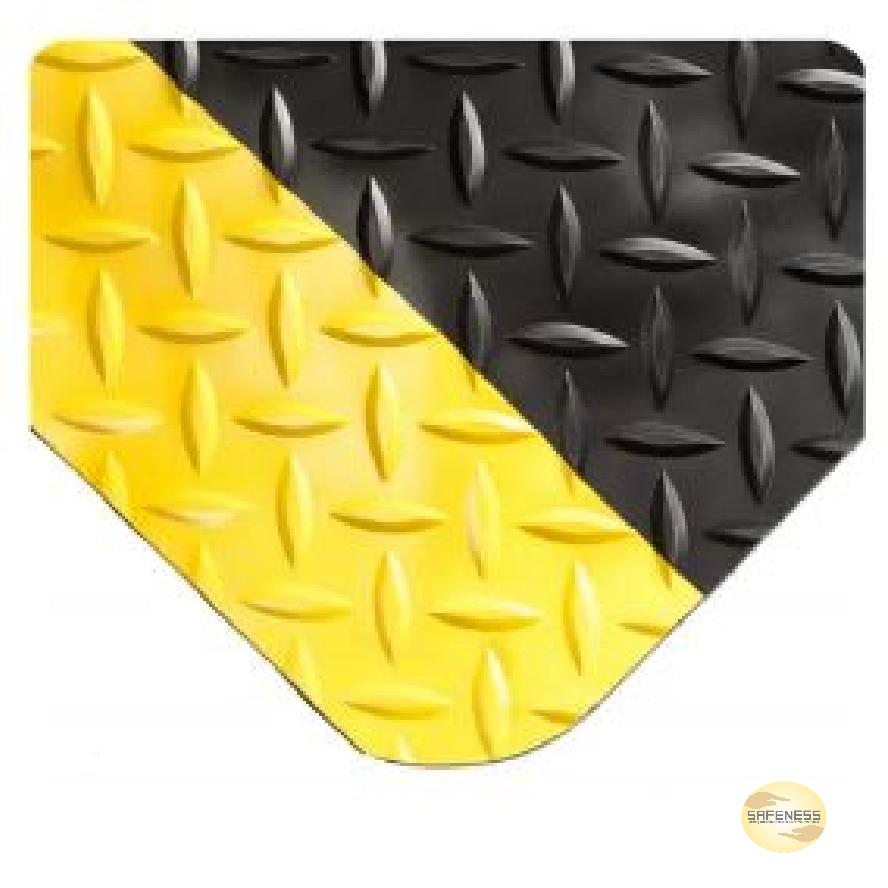 Floor Mats Anti-fatigue Nitrile Rubber 1 x 2 m Black and Yellow_1