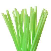 Straight Plastic Disposable Straws 9 inch Green_0