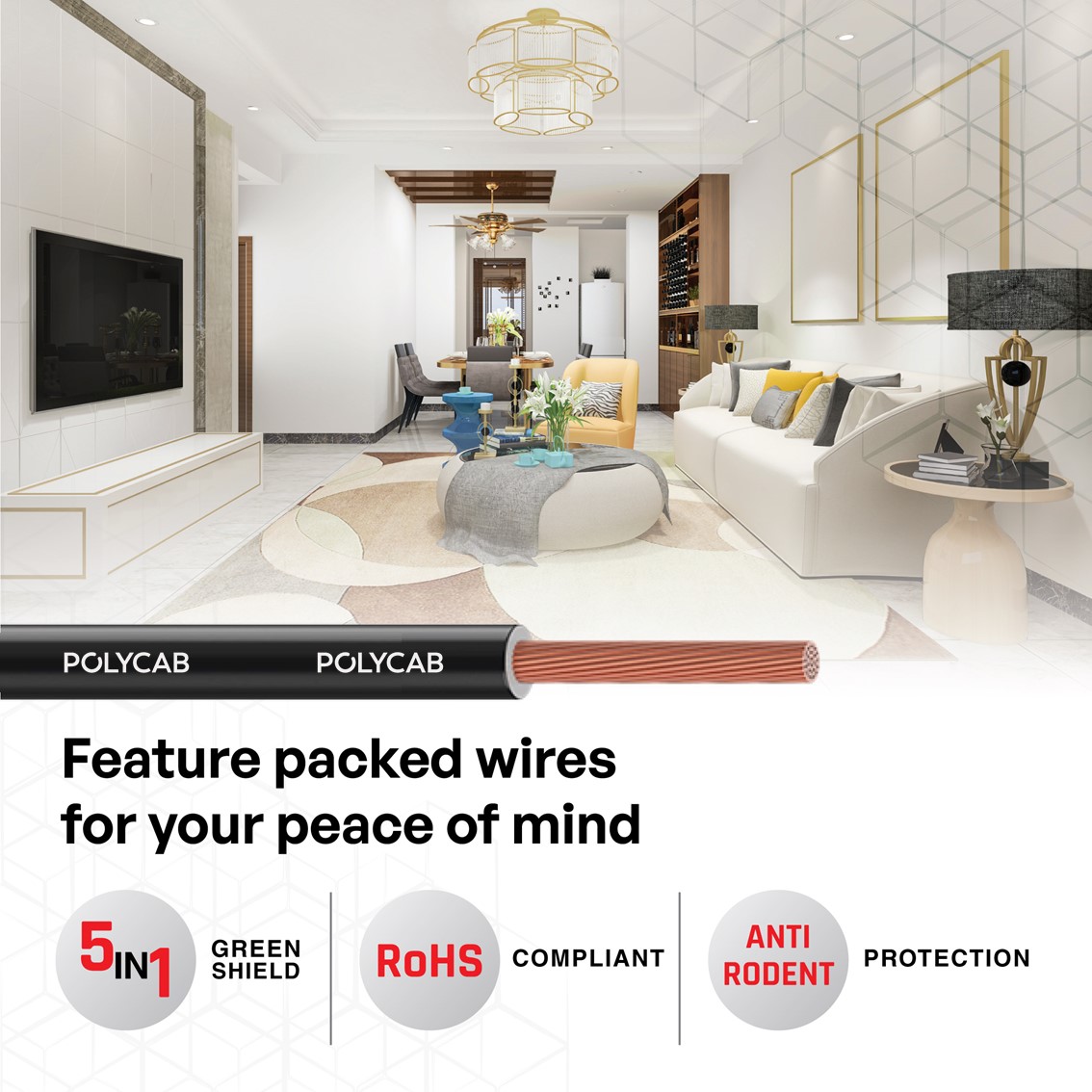 Polycab 4 sqmm MAXIMA+ HR FR LSH LF Electric Wire Black 90 m_3