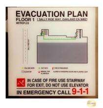 SAFENESS Direction Signages 7 x 10 inch Wall Aluminium_0