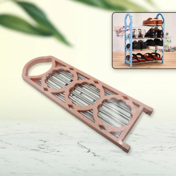 Deodap Plastic 3 Shelves Shoe Rack 2 kg 59 x 19 x 3 cm Peach_2