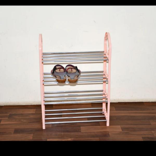 Deodap Plastic 3 Shelves Shoe Rack 2 kg 59 x 19 x 3 cm Peach_3