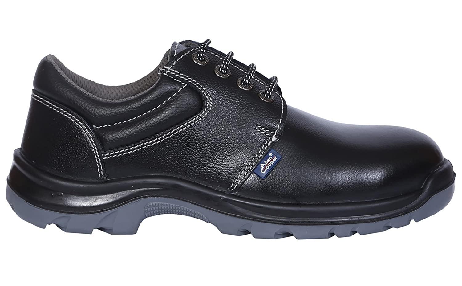Allen Cooper AC-1275 Buff CG Booty Leather Steel Toe Safety Shoes Black_1