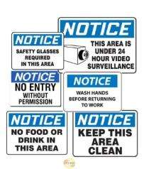 SAFENESS Safety Signages 10 x 14 inch Wall Aluminium_0