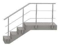 GT Stainless Steel Handrail Polished 1400 x 950 mm_0