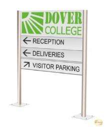 SAFENESS Direction Signages 3 x 4 ft Floor Stand Acrylic_0