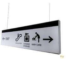 SAFENESS Modular Suspended Signages 1 x 3 ft Wall Aluminium_0