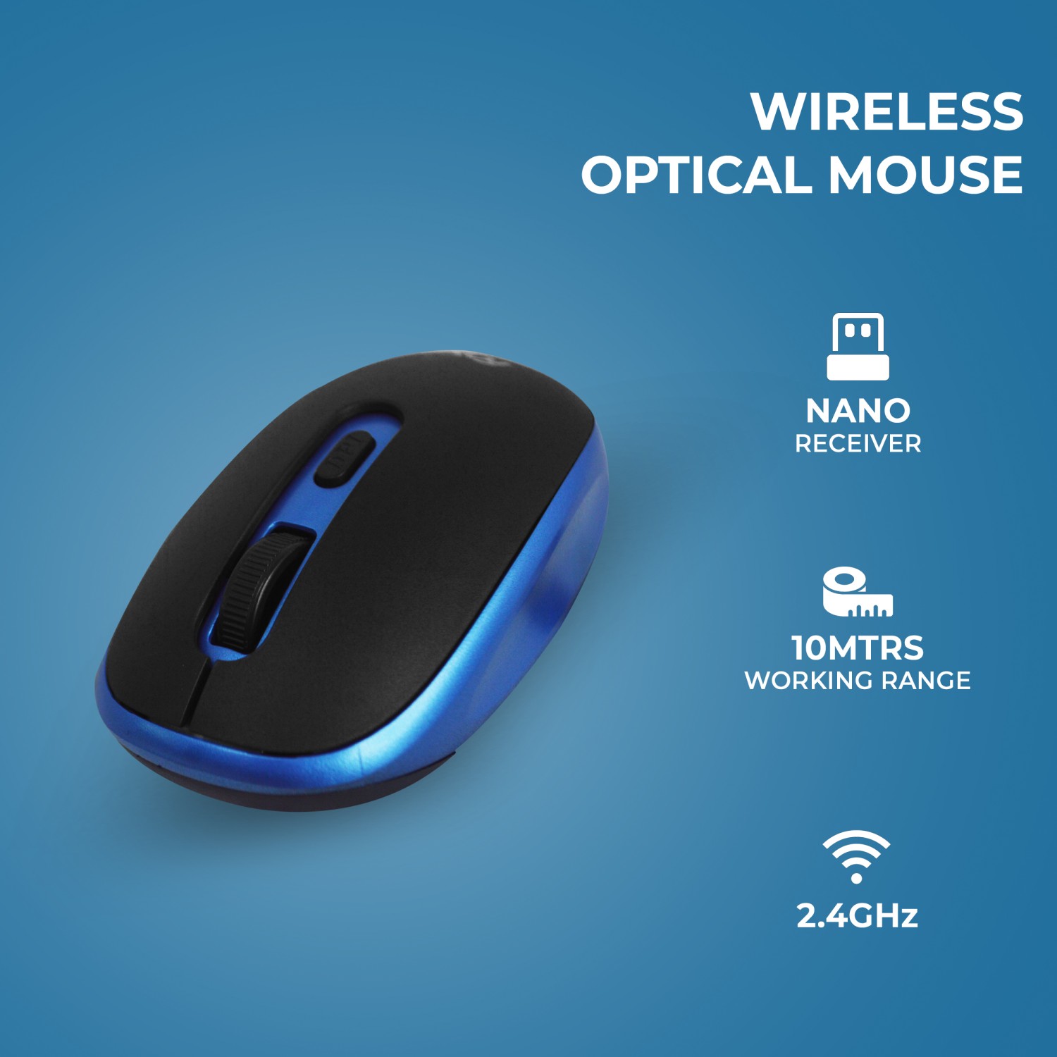 Foxin Mouse FWM 9099 ELITE BLUE Wifi Optical 19 x 13 x 4 cm_1