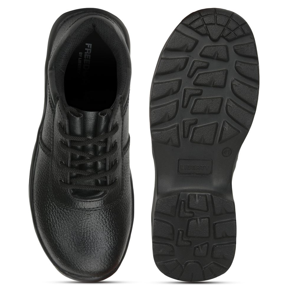 FREEDOM by LIBERTY SHAKTI-ST Leather Steel Toe Safety Shoes Black_4