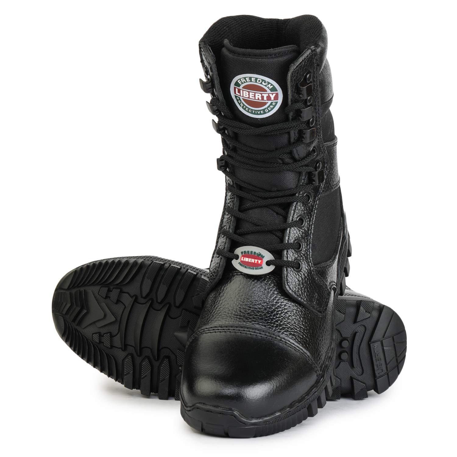 FREEDOM by LIBERTY SOLDIER-01 Softy Leather Steel Toe Safety Shoes Black_2