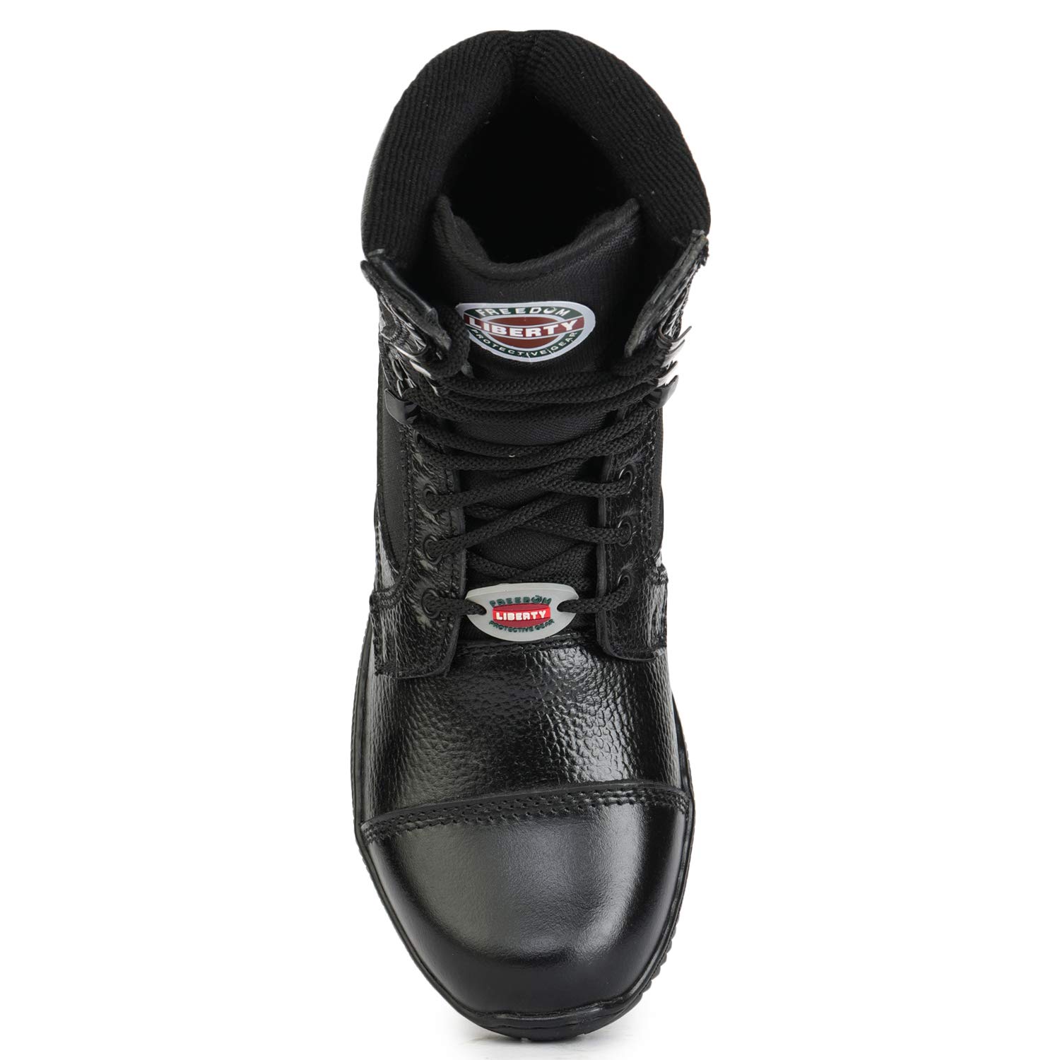 FREEDOM by LIBERTY SOLDIER-01 Softy Leather Steel Toe Safety Shoes Black_4