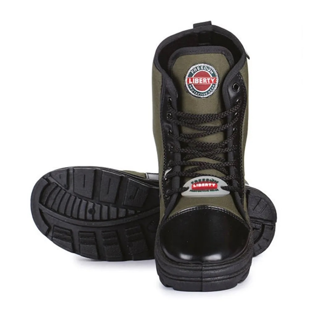 FREEDOM by LIBERTY FOREST-22 Canvas Safety Shoes Green_4