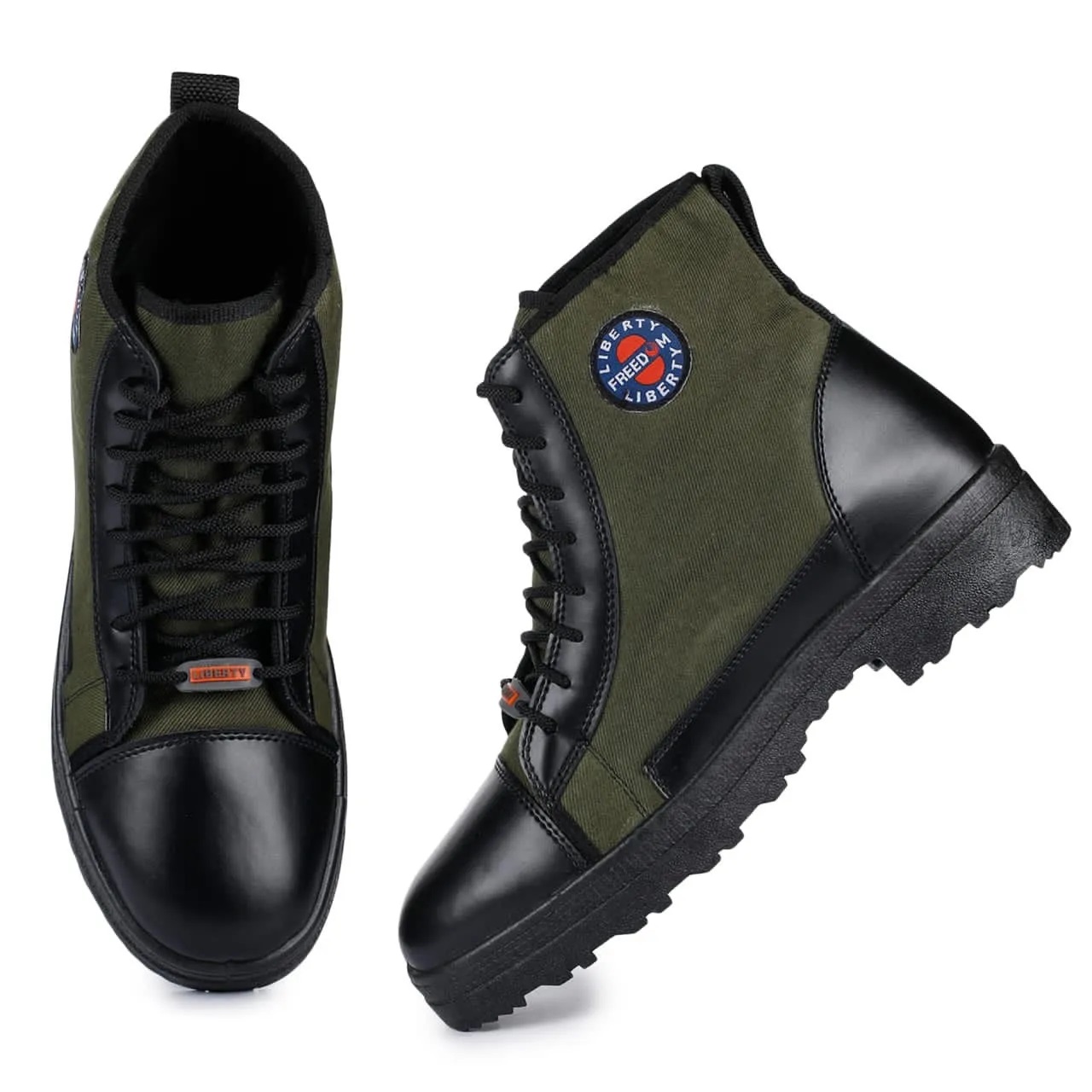 FREEDOM by LIBERTY FOREST-22 Canvas Safety Shoes Green_3