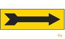 SAFENESS Direction Arrow Vinyl Self Adhesive Label 110 x 50 mm Yellow and Black_0