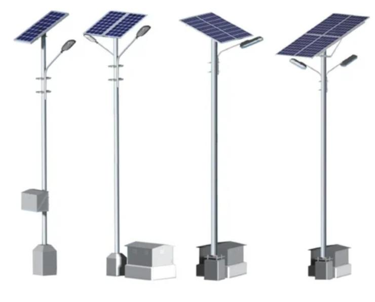 12 W Cool White LED Galvanized Iron 25 Ah Solar Street Light_1