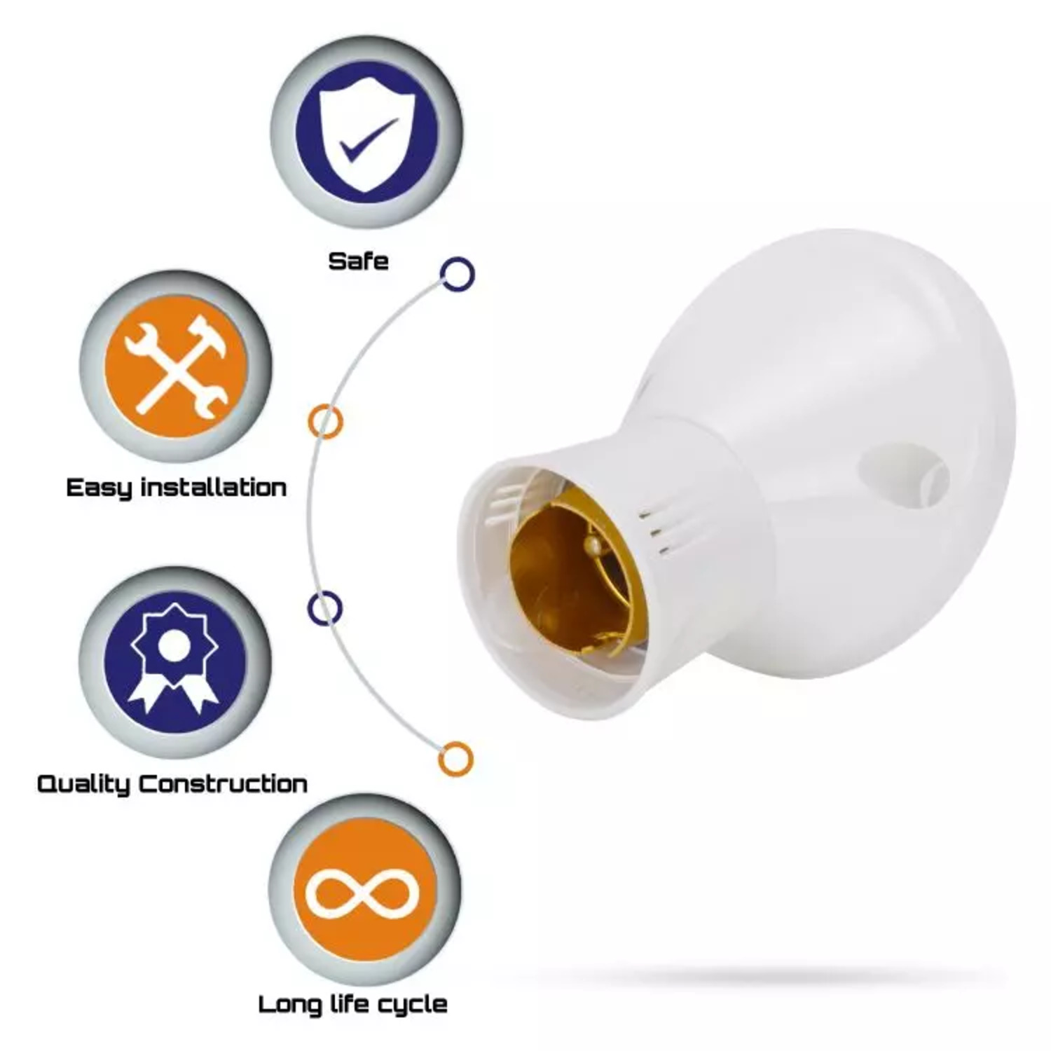 CONA Plastic Bulb Holders Electrical Holder_2