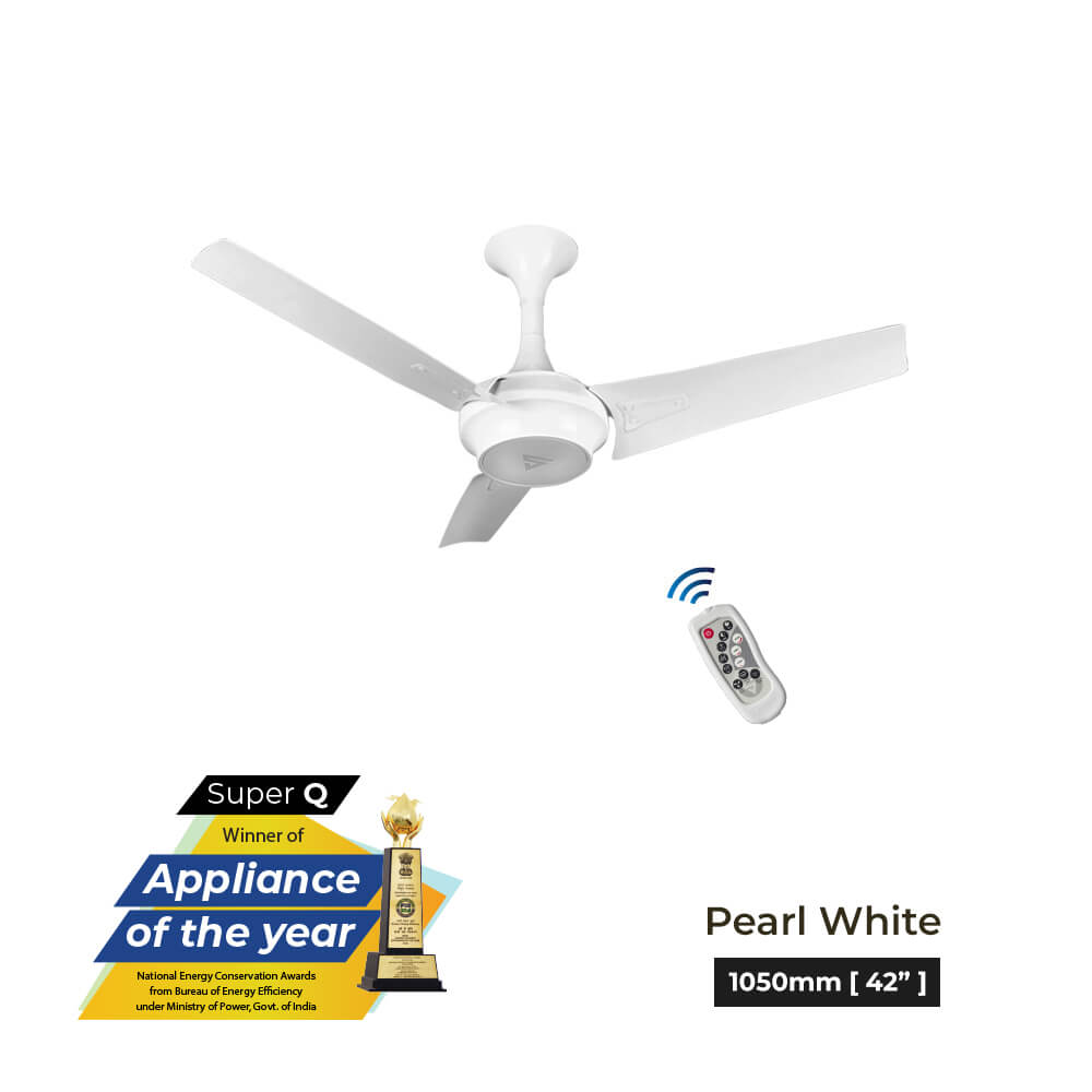 Superfan Regular 1050 mm 3 Blades 25 W Pearl White Ceiling Fans_1