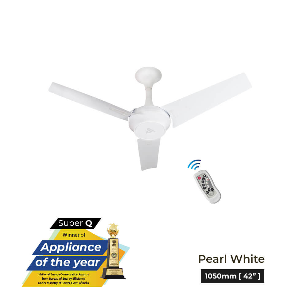 Superfan Regular 1050 mm 3 Blades 25 W Pearl White Ceiling Fans_2