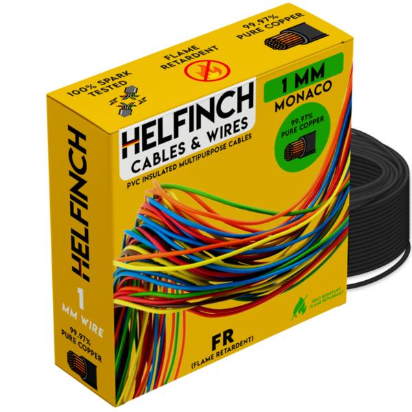 Buy Helfinch 1 sqmm Monaco Basic FR Electric Wire Black 90 m online at ...