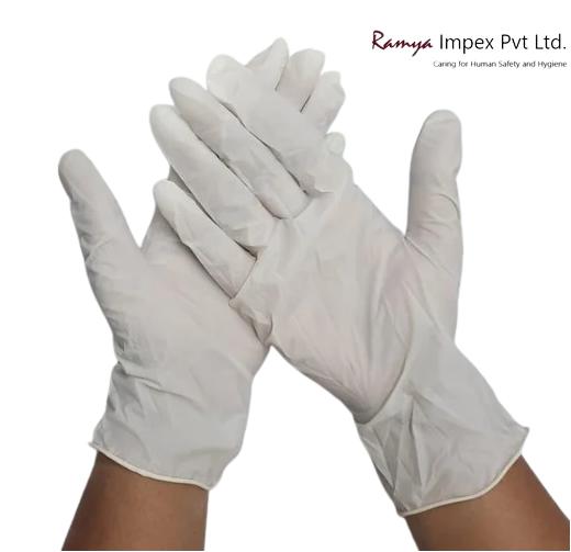 Rakshak Examination Latex Safety Gloves S_1