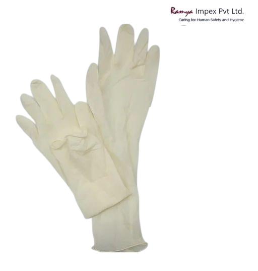 Rakshak Surgical Non-Sterile Latex Safety Gloves 12 inch_1