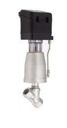 Schubert & Salzer 3 inch Actuator Stainless Steel Ball Valves Threaded Angle Seat Control Valve_0