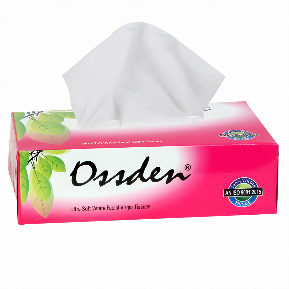 Ossden Facial Tissue Paper Box Plain 20 x 20 cm White_1