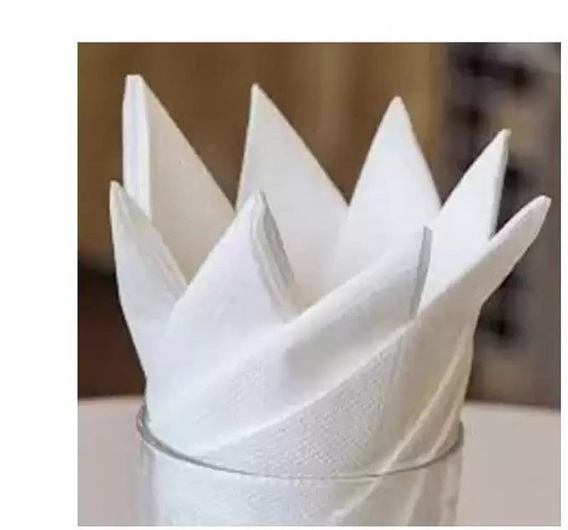 Ossden Plain Paper Kitchen Napkins 30 x 30 cm White_1