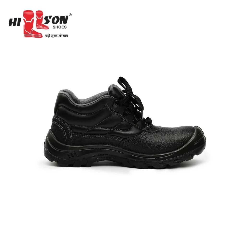 Hillson Rambo Leather Steel Toe Safety Shoes Black_0