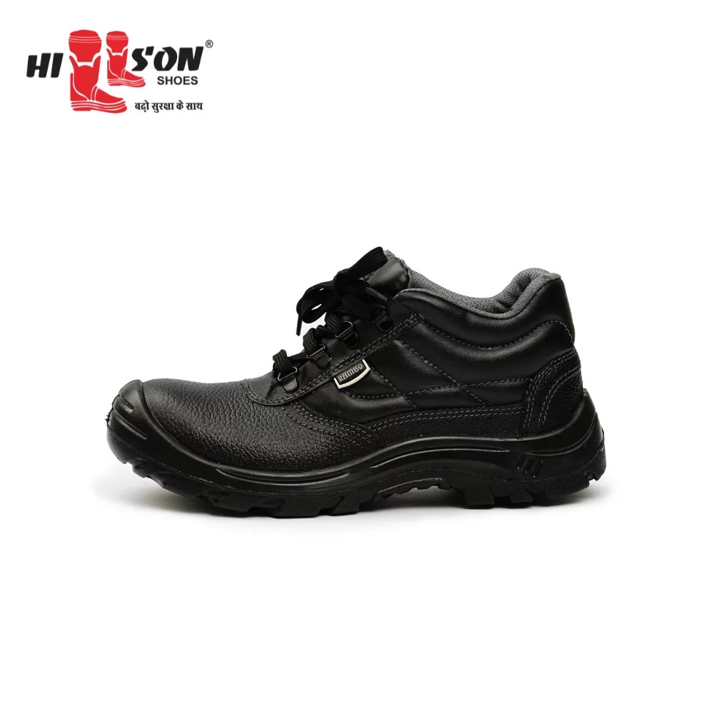 Hillson Rambo Leather Steel Toe Safety Shoes Black_1