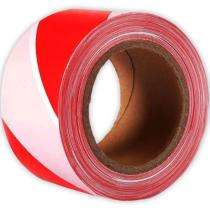 SINGHAL 3 inch Non-Adhesive Polypropylene Warning Tape 3 mm Red and White_0
