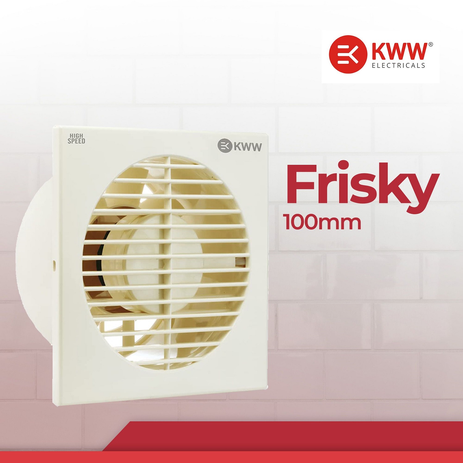 KWW FRISKY 100 mm 9 Blades 18 W Exhaust Fans_1