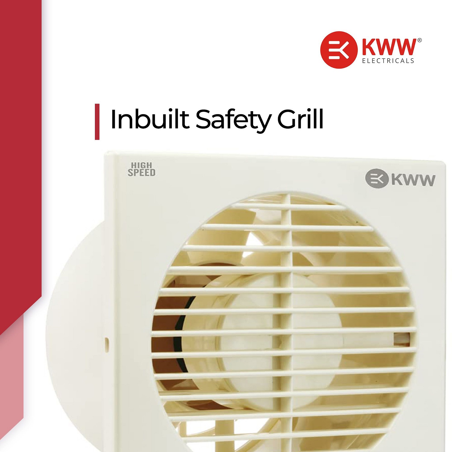 KWW FRISKY 100 mm 9 Blades 18 W Exhaust Fans_3