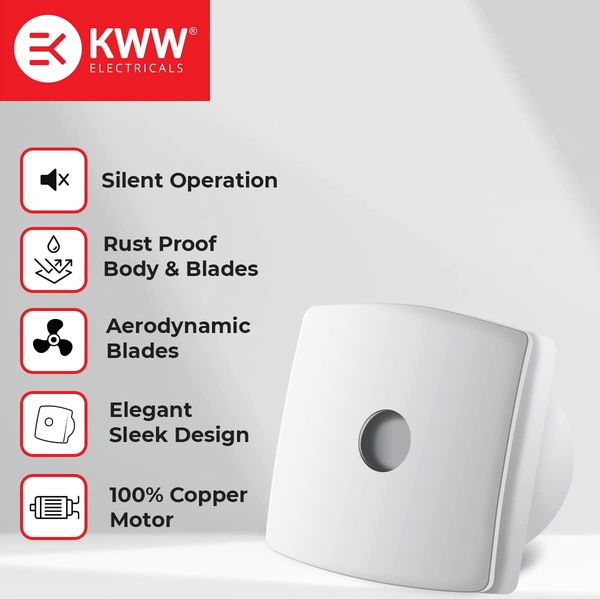 KWW Freta 150 mm 3 Blades 24 W Exhaust Fans_2