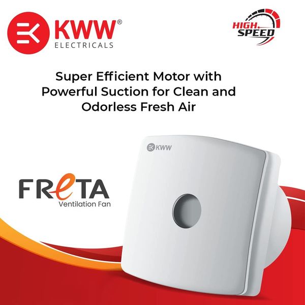 KWW Freta 150 mm 3 Blades 24 W Exhaust Fans_4
